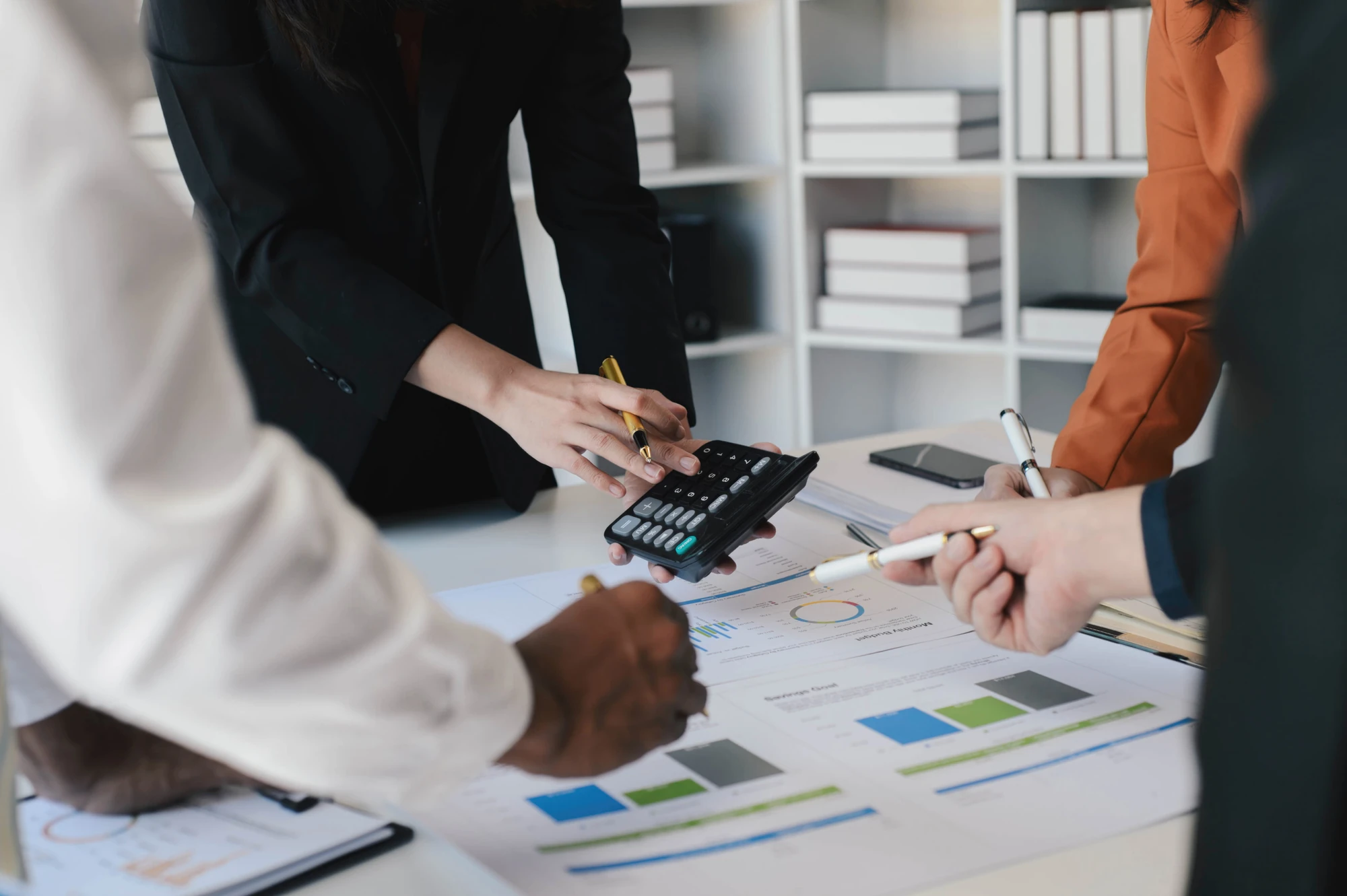 Reviewing financial documents